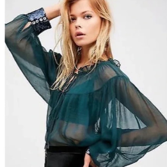 Free People Dream Cuff, Emerald, L (would fit XL) - Picture 1 of 12